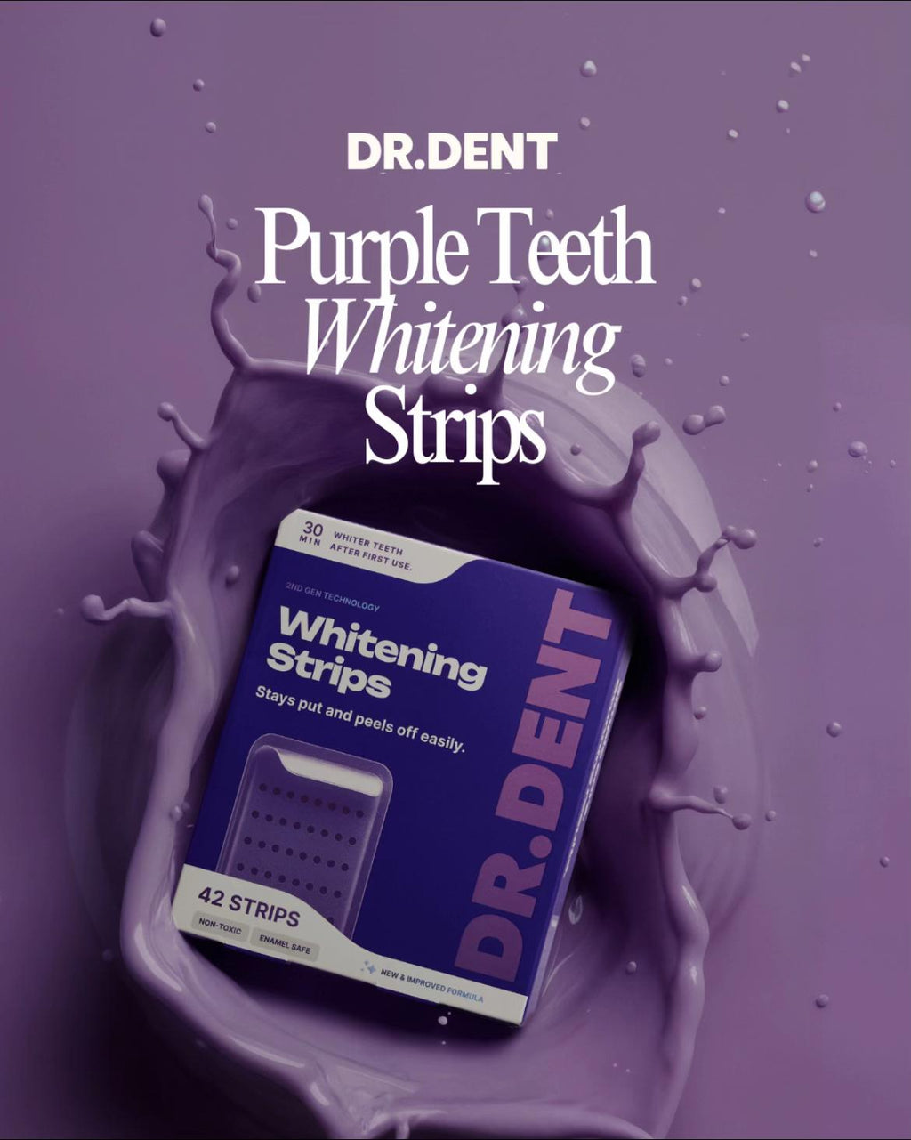 Dr dent - Purple teeth whitening strips